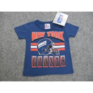 Vintage New York Giants‎ Shirt Toddler 2T Blue NFL Football Kids Tee 90s